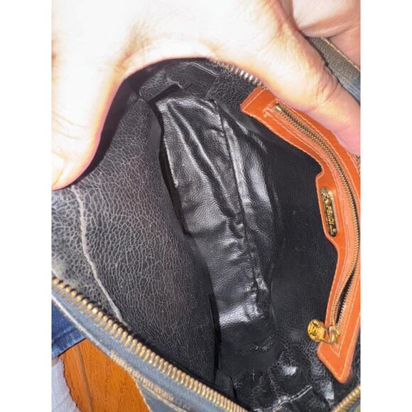 Fendi canvas stripe flap close shoulder bag purse (4000 - Picture 10 of 13